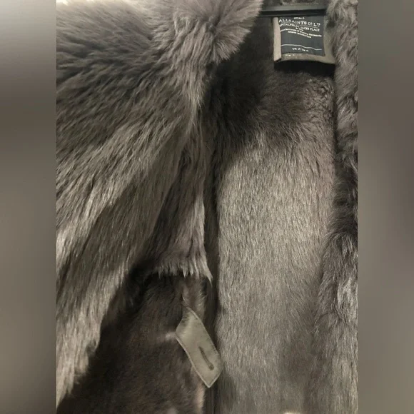 All Saints Spitalfields Leather Jacket - Picture 3 of 5